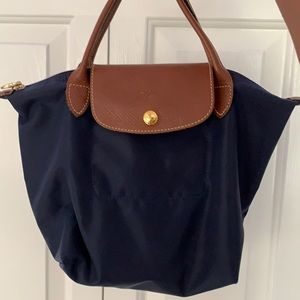 Navy blue long champ bag